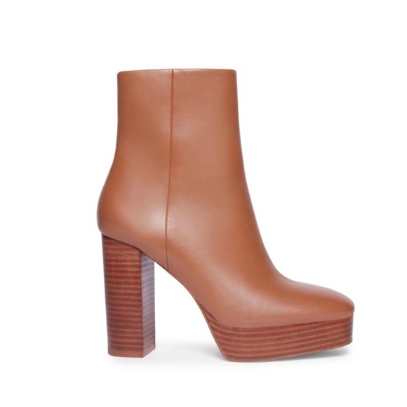 Madden Girl Brown Block Heel Booties - Picture 1 of 4